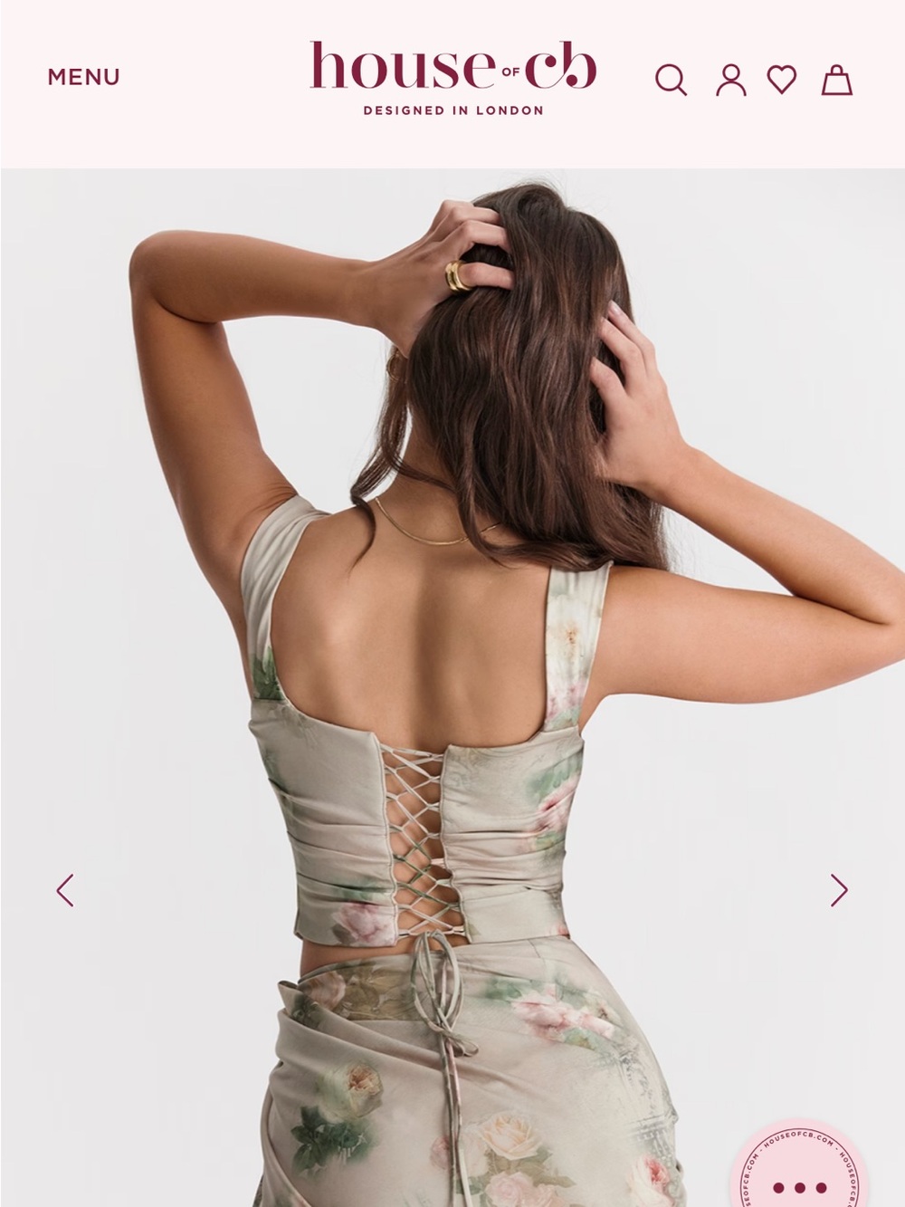 House of CB Una Vintage floral corset - Picture 3 of 6